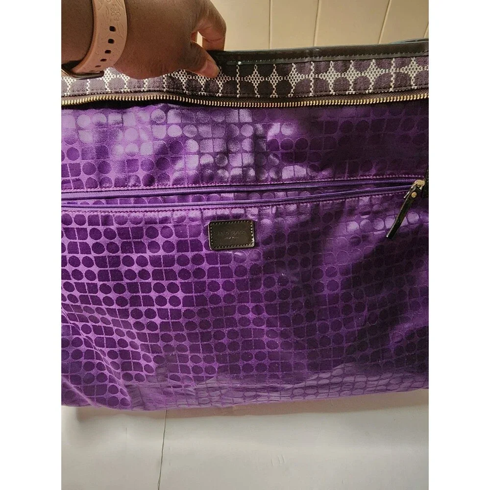 Kate Spade Travel Weekender Duffle Bag Large Brown And Purple Read Description